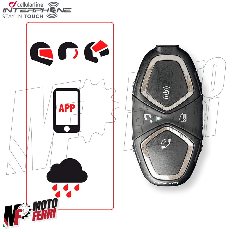 Kit Coppia di Interfoni Moto Bluetooth Cellular Line ACTIVE