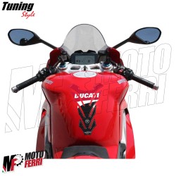 MF4026 - Adesivo Protezione Paraserbatoio Ducati Resina Rosso / Carbonio 20x14cm