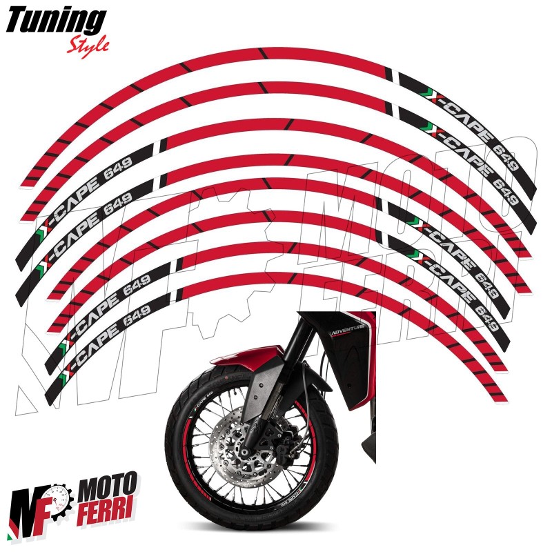 MF4025 - Kit Strisce Adesive per Cerchi Moto Morini X-Cape 650 da 2021 a  2024