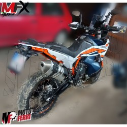 MF4662 Protezione Scarico Marmitta Terminale Nero Universale Cross Enduro  2T 4T