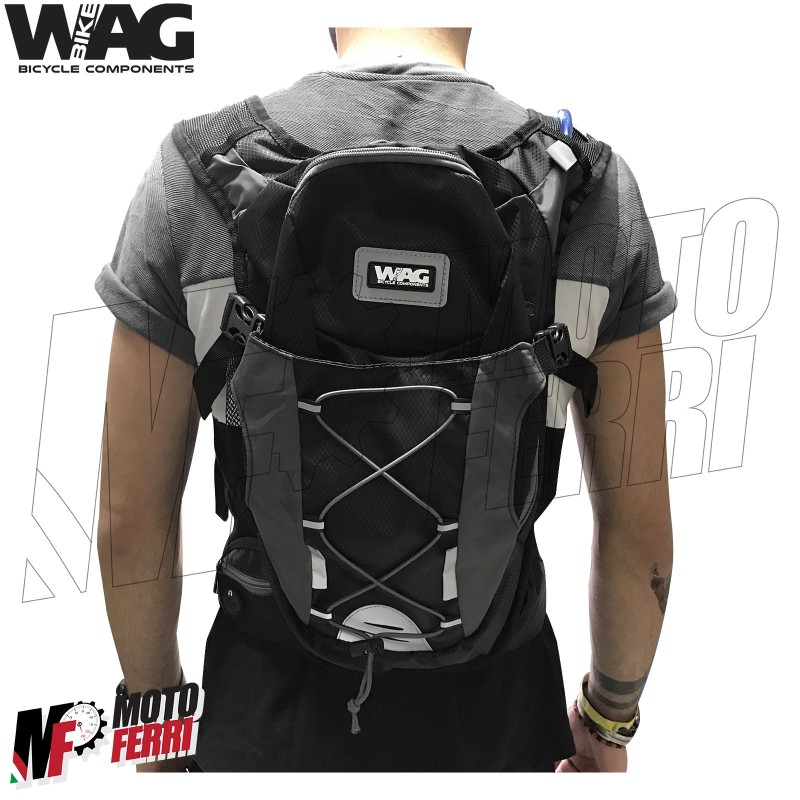 Wag 588022220 zaino 14l con sacca acqua 15l nero grigio zaino 14l con