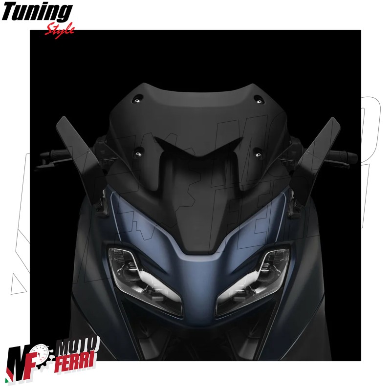 MF5792 Specchietti Retrovisori Stealth Alluminio Nero Yamaha TMax 560 2022 /2024