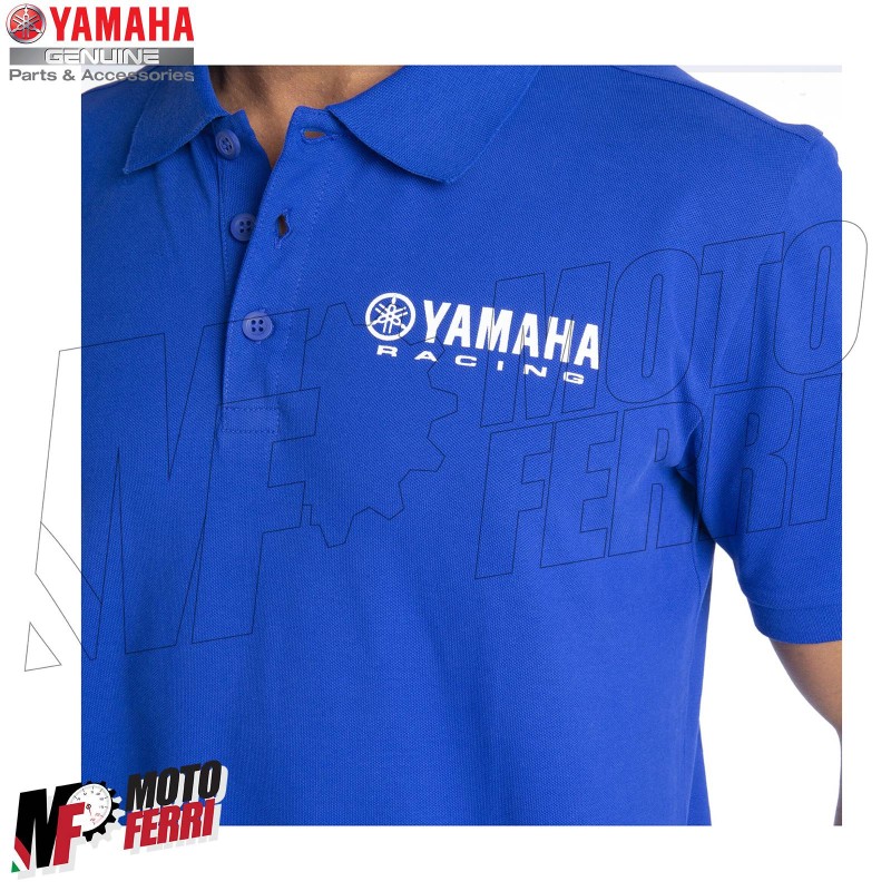 MF5759 - Polo Paddock Blu Essential Uomo Originale Yamaha Racing