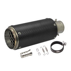 MF7192 Silenziatore Marmitta Dm 51 Universale Moto effetto Carbonio Racing