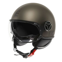 MF7830 Casco Jet Momo Design FGTR Evo Bronzo Opaco / Pietra Doppia Visiera 22.06