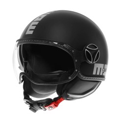 MF7868 Casco Jet Momo Design FGTR Evo Nero opaco / Silver Doppia Visiera 22.06